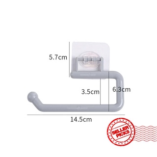 S/L Household Bathroom Towel Rack Kitchen Cling Film Stand Free Towel Holder Hook Non-Marking N0I0