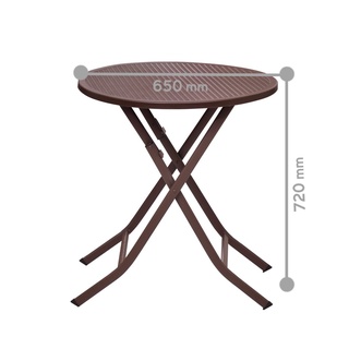 Mesa minimalista de hierro para Patio, 1 mesa y 2 sillas (4)
