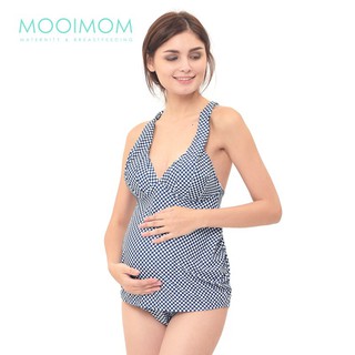 Mooimom maternidad Tankini & Bottom traje de baño mujeres embarazadas - azul marino