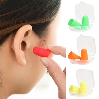 1 par de tapones para los oídos de silicona convenientes anti ronquidos ruidos WftI