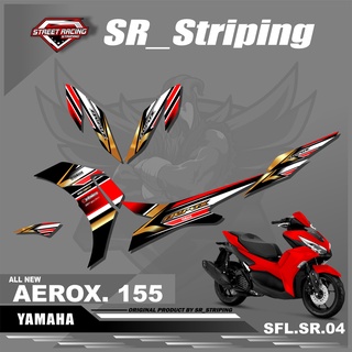 Rayas todo nuevo Aerox 155 - todos los nuevos Aerox 155 motocicleta Striping pegatina. Sfl.sr.04