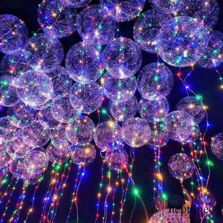 NT-Transparent LED Luminous Balloon Round Bubble Wedding Celebrations Party