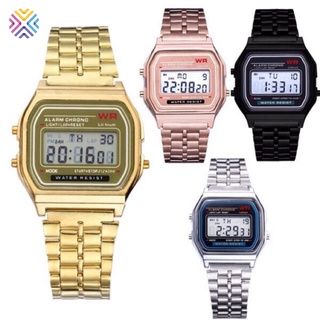 Relo Vintage Unisex hombre mujer reloj oro plata oro rosa joyería pulsera Casio reloj JP6
