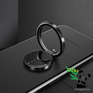 🙌 Anillo de dedo transparente de moda agarre Metal 360 giratorio teléfono móvil soporte soporte Universal caliente forma de reloj/Multicolor qGgE