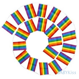 BBkiss Gay Friendly Arco Iris Banderas Guirnalda Lesbiana Orgullo Banners Festival Carnaval