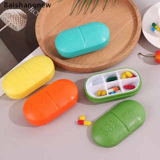 【BSN】 Pill Box Case Medicine Container Dispenser Vitamin Organiser 6 Days plastic case 【Baishangnew】