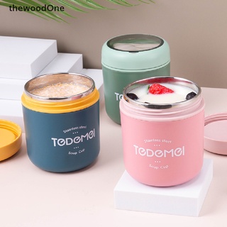 [thewoodOne] Mini Thermal Lunch Box Food Container Stainless Steel Cup Insulated Lunch Box .