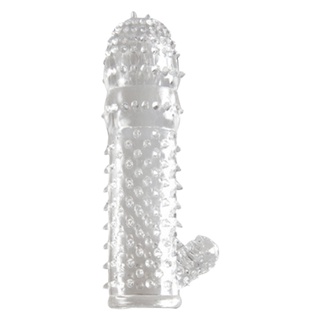 condón transparente reutilizable de cristal de larga duración partículas del pene manga g punto condón extensor del pene juguetes sexuales adultos