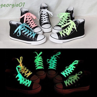 GEORGIA01 1 par de cordones de zapatos únicos que brillan en la oscuridad cordones mujer 5 colores característica moda atlética elegante cordones/Multicolor