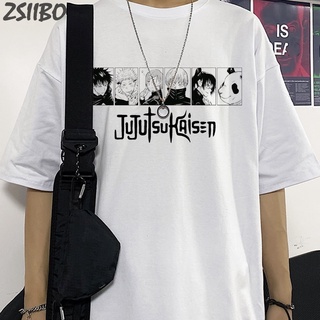 Camiseta con estampado de anime Jujutsu Kaisen manga corta de verano para hombre