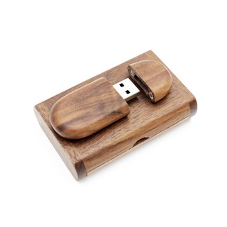 [0911] memoria flash portátil de madera de nogal usb 2.0 pendrive