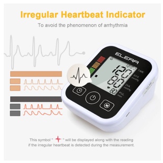 Elera Digital Monitor de presión arterial tonómetro de brazo superior portátil Bloo