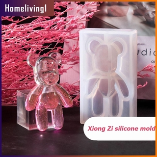 home & living moldes de silicona en forma de oso molde de resina epoxi para adorno colgante artesanía diy