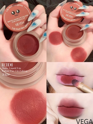 IEIDI canned lip mud mousse matte lip glaze lipstick Student cheap lipstick matte non-stick cup ins explosion vega