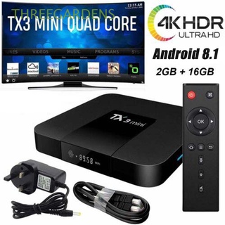 THREEGARDENS 1GB+8GB Smart TV Box 4K Media Player TV Box 2GB+16GB Android 8.1 Multimedia Player HD Quad Core WIFI TV Receivers