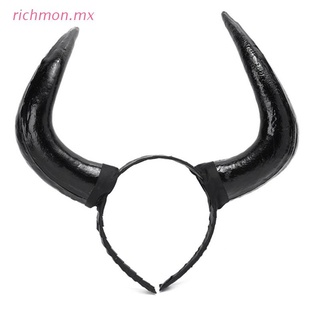 richmo Ox Horn Headband Halloween Headdress Cosplay Costume Party Hair Accessories