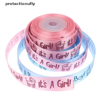 Pfmx 10Yards It is a Boy Girl Printed Ribbon Baby Shower Christening Gift Packing Glory