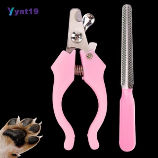 Ynt1 cortaúñas para mascotas con lima de acero inoxidable para perros, cortadores de uñas de gato, tijeras de limpieza para mascotas