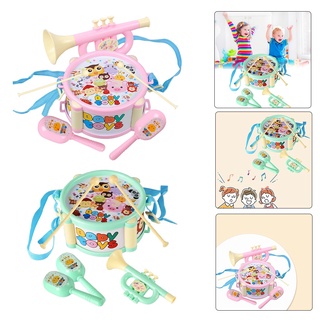 [Shar] Kids Drum Toy Music Instrument Kit Early Learning Education Toy
