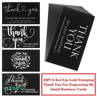 『BSUNS』 30pcs regalo tarjetas de agradecimiento DIY embalaje tarjeta de felicitación para apoyar mi pequeño paquete de negocios insertos carta blanca al por menor en línea 2.1x3.5 pulgadas etiquetas de apreciación