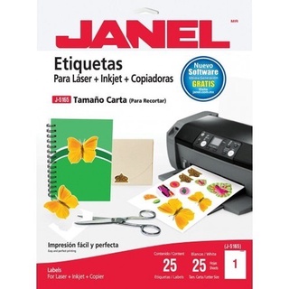 Etiqueta Tamaño Carta Janel J-5165 25 Hojas Para Impresion