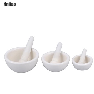 nnjiao~ 60/80/100 mm mortero pestle especias trituradora de cerámica tazón alimentos duros pimienta jengibres (7)