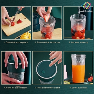 exprimidor portátil licuadora usb recargable mini exprimidor taza pequeña exprimida jugo de fruta taza exprimidor eléctrico (5)