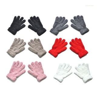 Haha invierno caliente guantes de bebé niños estiramiento mitones niños niñas guantes de dedo completo guante