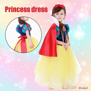 Niño blanco nieve vestido de dibujos animados figura rendimiento disfraz etapa fiesta vestido princesa vestido de regalo para Halloween mascarada