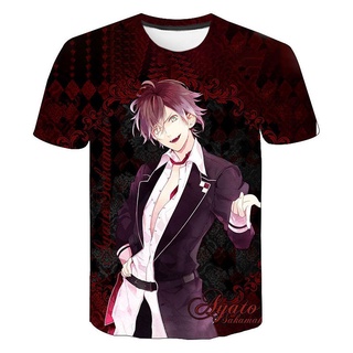 Kid Anime juego camiseta Diabolik Lovers Streetwear T Harajuku Tees ropa