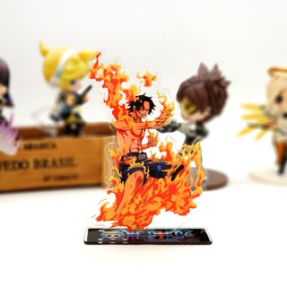 One Piece OP Ace Fire fist burning acrylic stand figure toy model anime