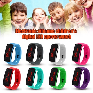 Children Kids Silicone Band LED Screen Electronic Digital Sports Wrist Watch