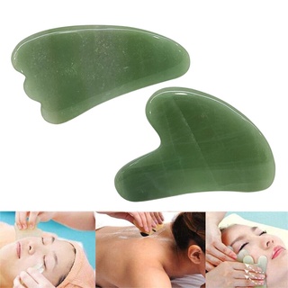 mxgys masajeador para cara jade rodillo conjunto verde facial natural gouache rascador cuerpo espalda belleza cuidado de la piel masajeadores (6)