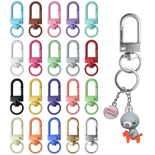 SENTIMIENTO 5PCS Hardware Lobster Clasp Jewelry Making Collar Carabiner Snap Bags Strap Buckles Metal DIY KeyChain Bag Part Accessories Split Ring Hook/Multicolor (5)