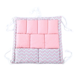 gaea* Bed Hanging Storage Bag Baby Cot Cotton Holder Organizer Crib Bedding 50x50cm Diaper Pocket (3)