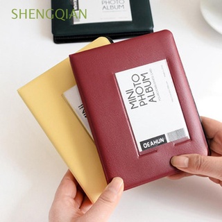 SHENGQIAN Candy Colors Instax Album Memory Storage Picture Case Photo Album 64Pockets Instant Polaroid Binders Albums Card Stock Card Holder Mini Photo Album Polaroid Album/Multicolor
