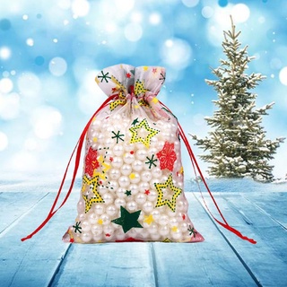 mirr 10 bolsas de organza de navidad, regalo de caramelo, bolsa de joyería, fiesta de boda, navidad (5)