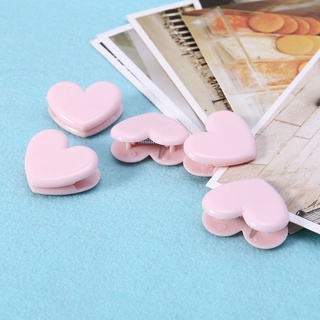bzs 5pcs forma de corazón rosa archivo carpeta clip notas papel letra suministros de oficina escuela (2)