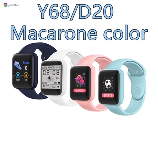 Y68/D20 macarone color saludable latidos del corazón movimiento impermeable reloj inteligente recordatorio de información reloj despertador Android Appl (1)