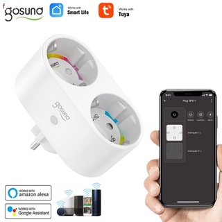 * Gosund WiFi Smart Plug Outlet 2 En 1 Tuya Control Remoto Electrodomésticos Funciona Con Alexa Google Home No Requiere Hub fjhjtm