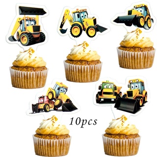 decoración excavadora banner serie vajilla camión cumpleaños niños fiesta suministros vehículo de dibujos animados niño
