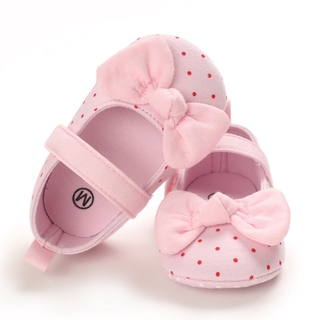 Zapatos de bebé niña encantadora Bowknot antideslizante zapatillas de deporte suela suave zapatos de niño 0-18 meses
