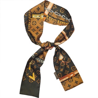 Nueva bufanda de seda diadema mujeres verano coincidencia falda pequeña larga primavera y otoño G3V6 (4)
