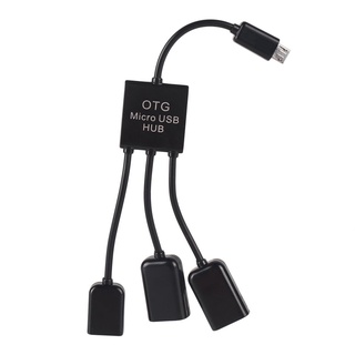 micro usb hub otg conector spliter cable de carga de alimentación cable de datos