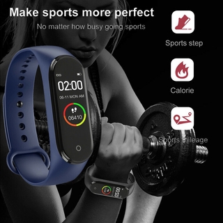 m4 hombres mujeres nuevo smart alta calidad nueva etiqueta cinturón deportes presión arterial monitor de frecuencia cardíaca reloj monitor impermeable fitness (4)