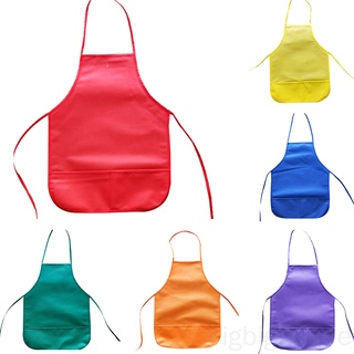 Children Painting Aprons Assorted Colors Anti-fouling Art Smock Waterproof Non-Woven Fabric Bibs [BH]