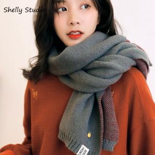 Pequeña piña bufanda de las mujeres de invierno largo punto grueso caliente lana bufanda estudiantes estilo coreano estilo japonés lindo (9)