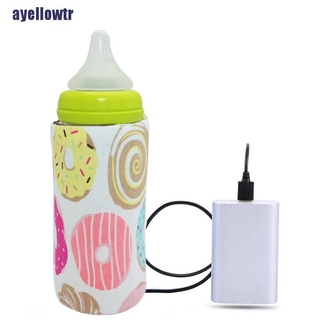 Ayellowtr calentador De biberón Portátil De agua De leche Usb Para viaje/bebés (1)