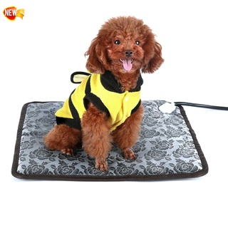 Impermeable calentador de mascotas calentador cama almohadilla cachorro perro invierno alfombrilla calentador eléctrico manta ajustable