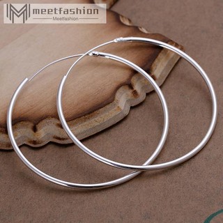 Nueva joyería de moda 925 de plata de ley suave círculo aro Clip pendientes pendientes para mujeres